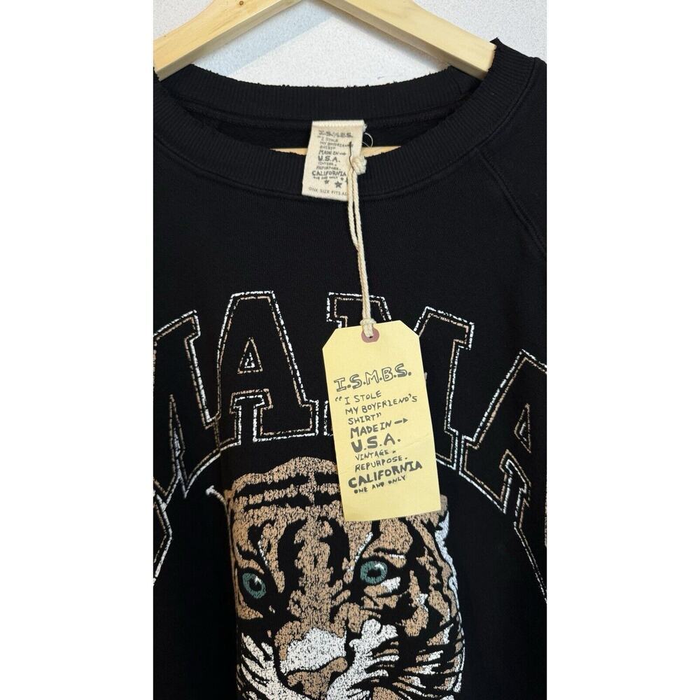 I Stole My Boyfriends Shirt Black Tiger Mama Sweatshirt XL Distressed USA Made - Picture 6 of 9
